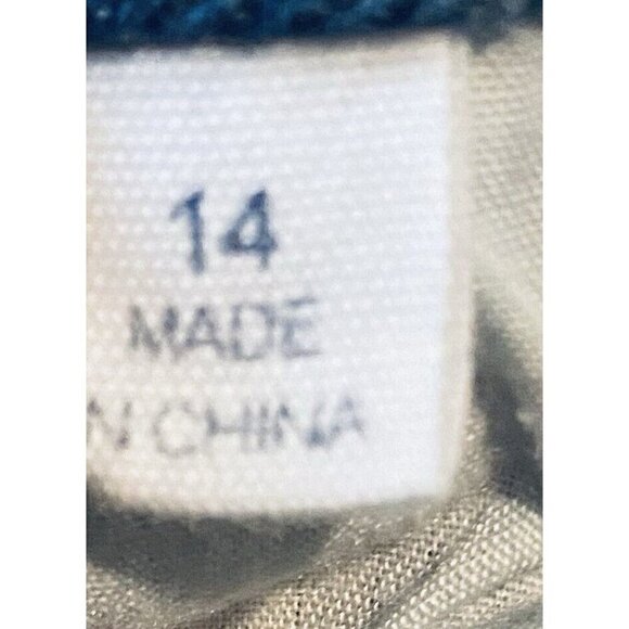 Eloquii Shorts Womens 14 Light Blue Acid Wash Denim Cut Off High Waist Beachy - Picture 6 of 7